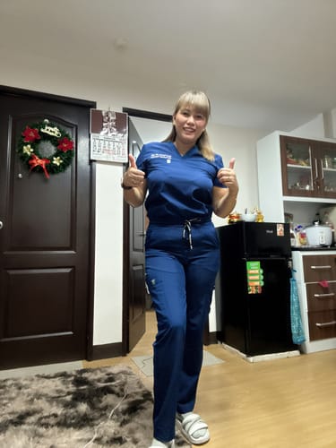 Customer photo review of Tapered MoveTech® Scrub Pants - Women / Navy