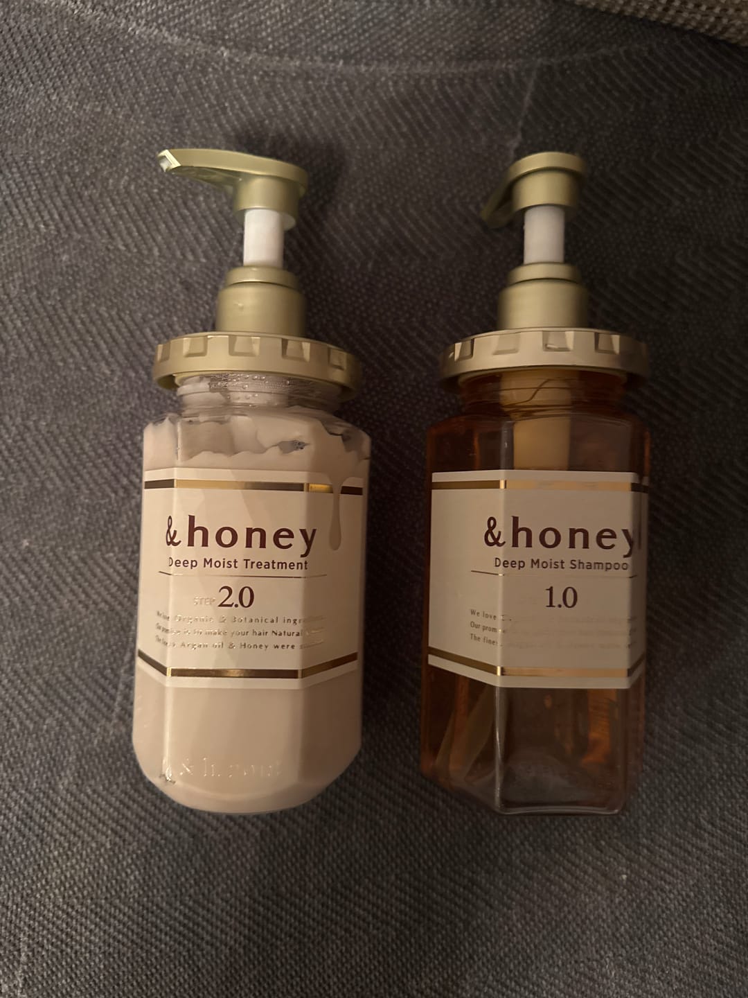 Customer photo review of & Honey Deep Moist Shampoo & Treatment Set 440ml Each