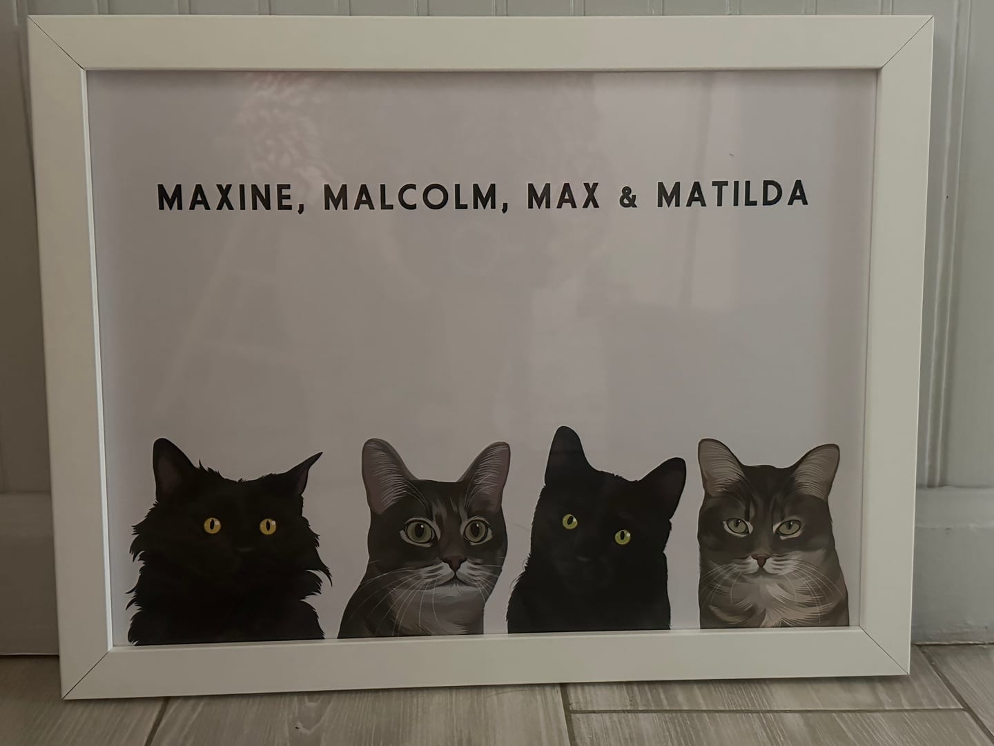 Customer photo review of Custom Four Pet Portrait