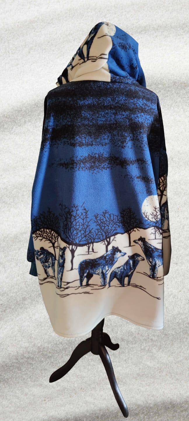 Customer photo review of Midnight Wolf Anti Pill Polar Fleece Fabric