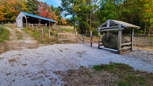 Customer photo review of Hay Chix® 2-Strand Bale Net (Small Bale Net)