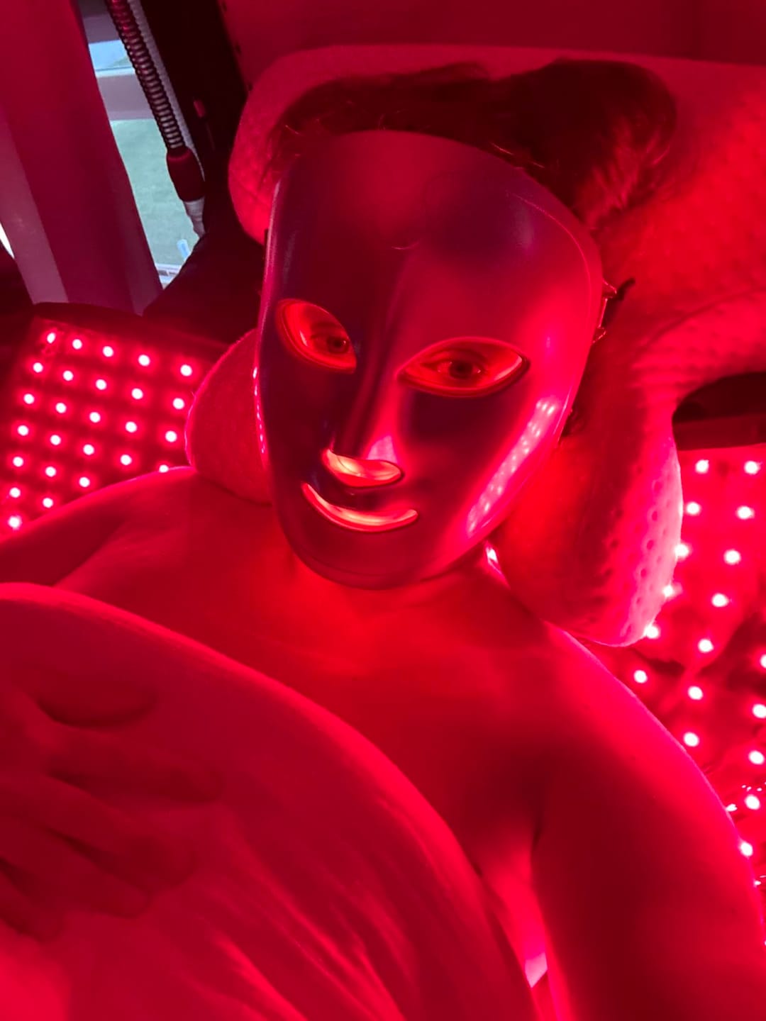 Customer photo review of Red Light Therapy Mat With Infrared