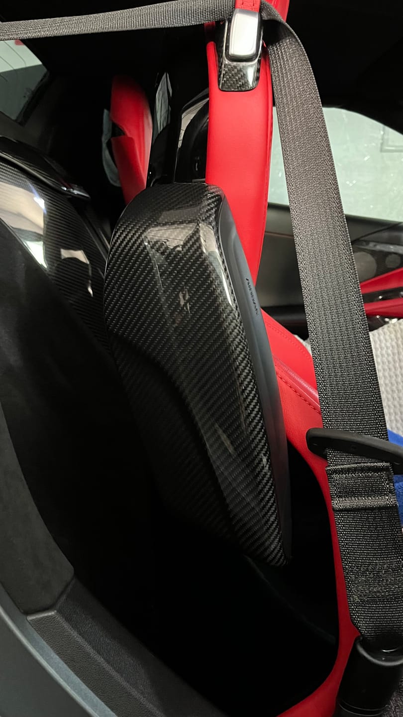 Customer photo review of Real Carbon Fiber Interior Seat Side Panel Trim for Corvette C8 (2020–2025 Stingray, Z51, Z06)