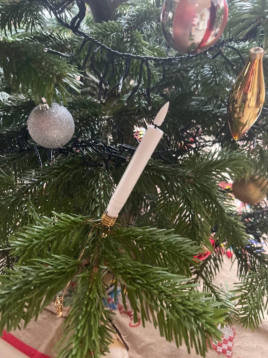 Customer photo review of Juletræslys belagt med stearin 6 stk