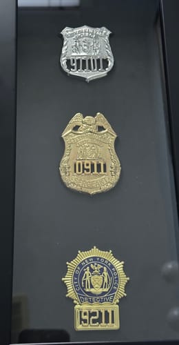 Customer photo review of NYPD New York Police Detective Badge Replica Movie Props Customizable Number