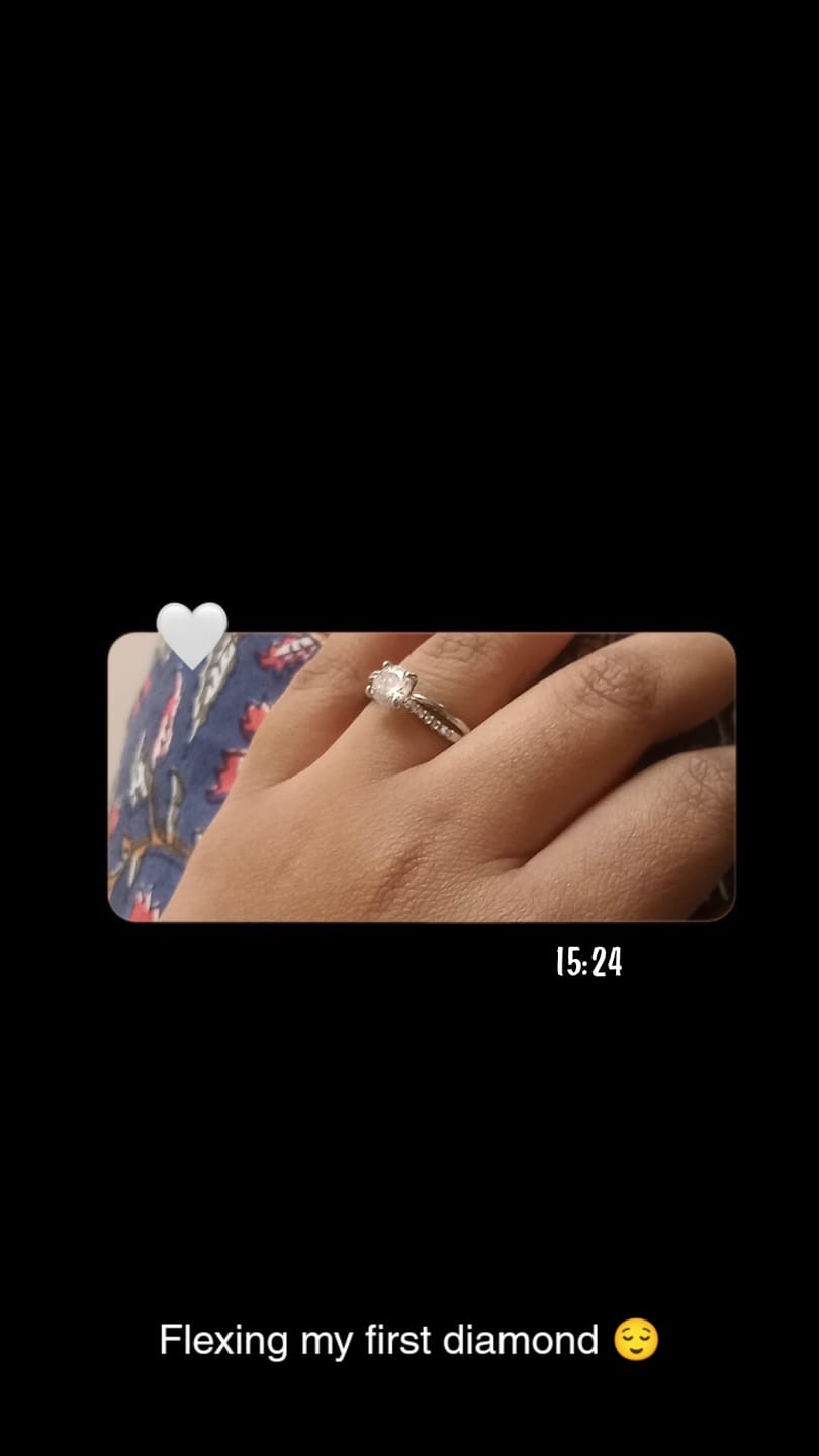 Customer photo review of Silver Zircon Layered Ring