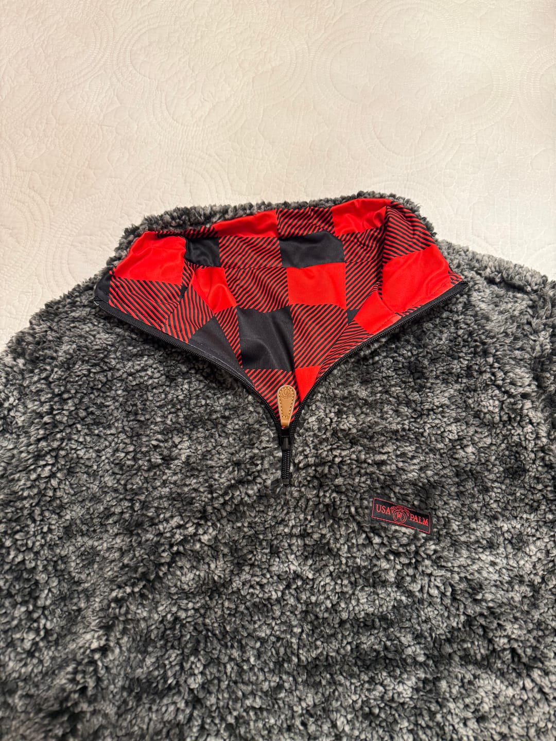 Customer photo review of Reversible Sherpa 1/4 Zip