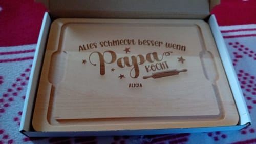 Customer photo review of Alles schmeckt besser wenn ... Schneidebrett