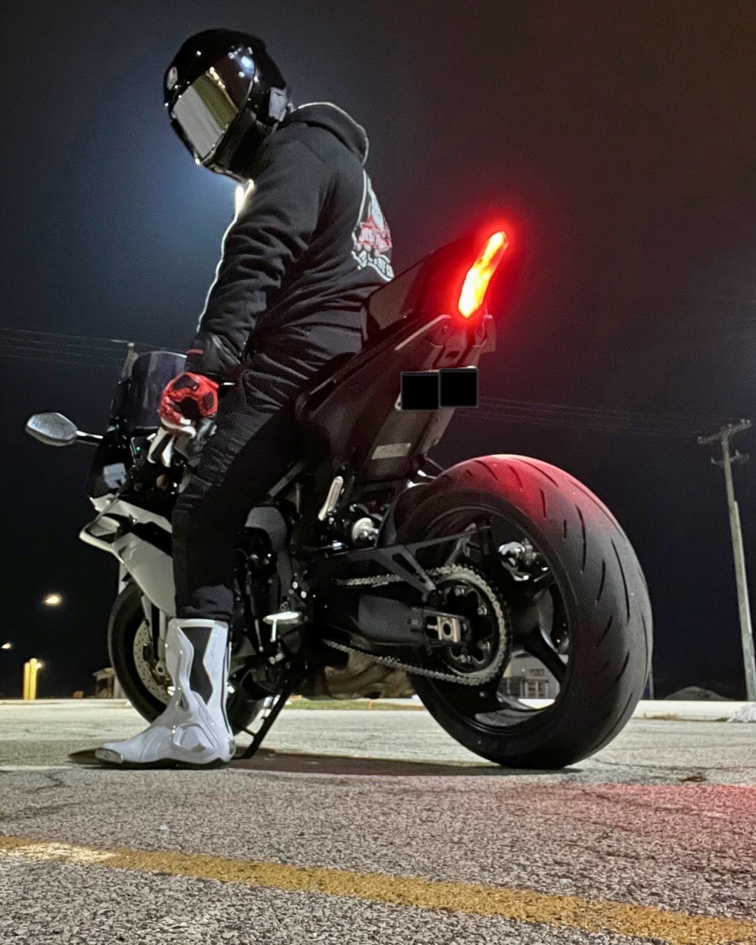 Customer photo review of Motorcycle Riding Boots White