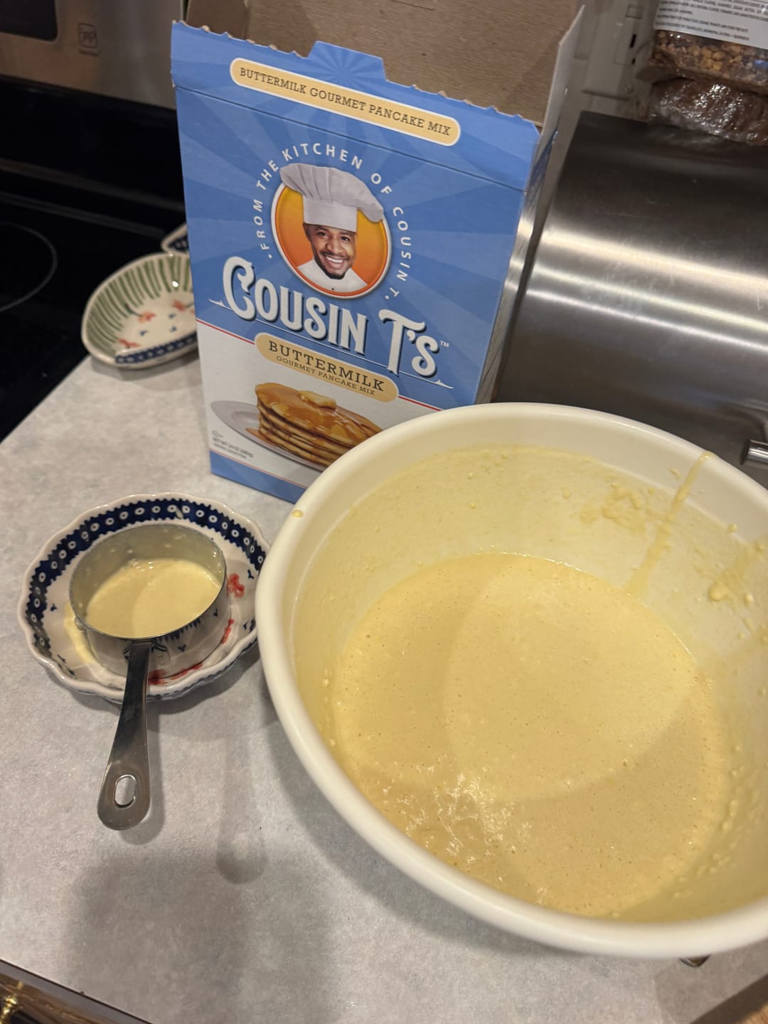 Customer photo review of Cousin T's Buttermilk Gourmet Pancake Mix