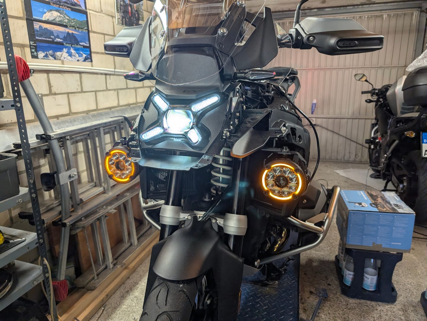 Customer photo review of Under Nose Mount for Motorcycle Lights