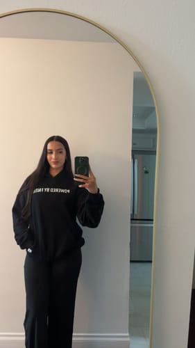 Customer photo review of Powered By Faith Hoodie