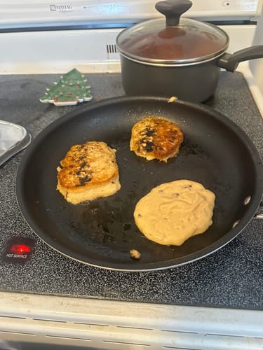 Customer photo review of Cousin T's Gourmet Protein Chocolate Chip Pancake Mix