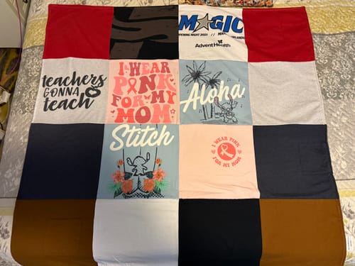 Customer photo review of Classic T-Shirt Blanket