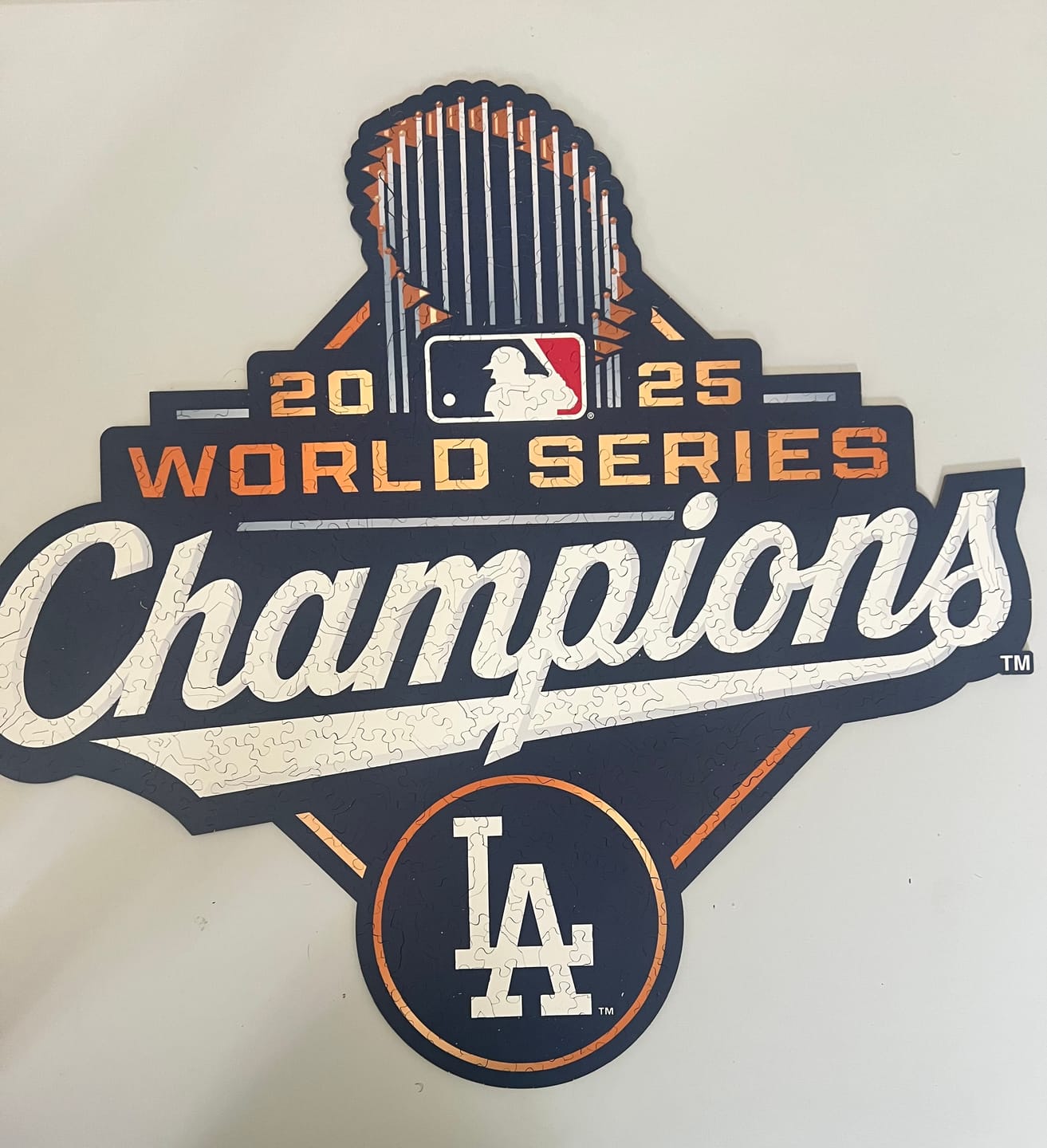 Customer photo review of Los Angeles Dodgers™ 2025 World Series - Wooden Puzzle