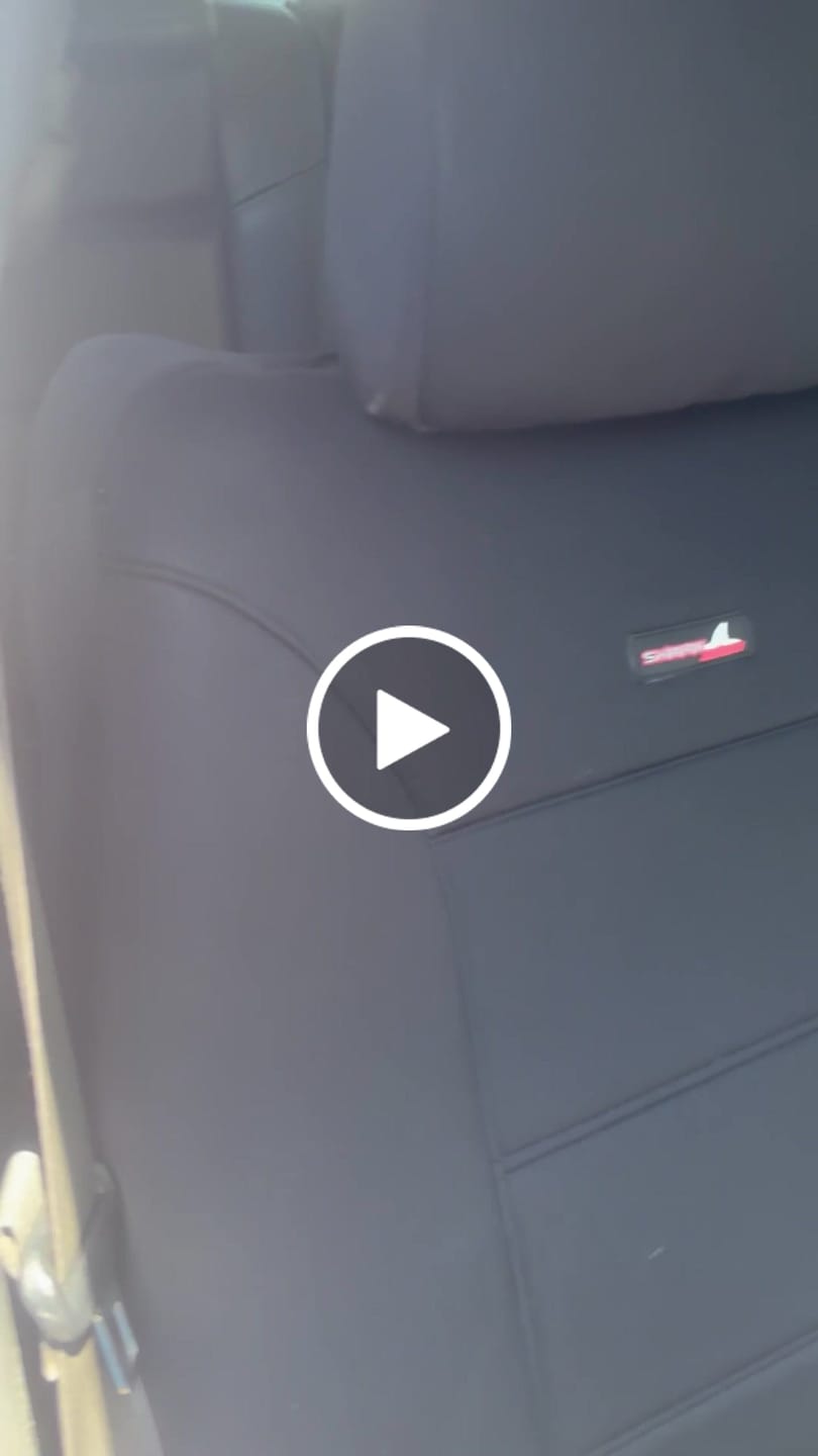 Customer video review of Sharkskin Neoprene Universal Front Seat Covers - Black