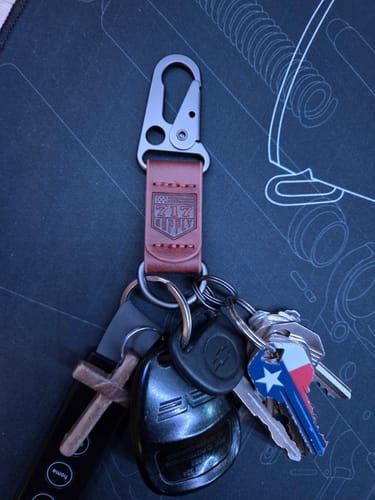 Customer photo review of Brown Leather 717 Keychain