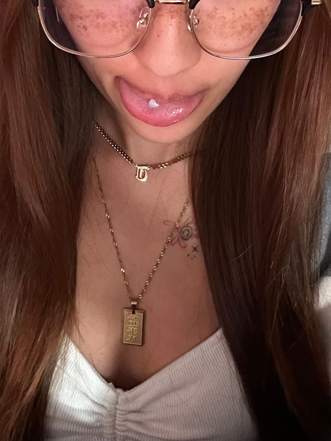 Customer photo review of Cuban Initial Necklace