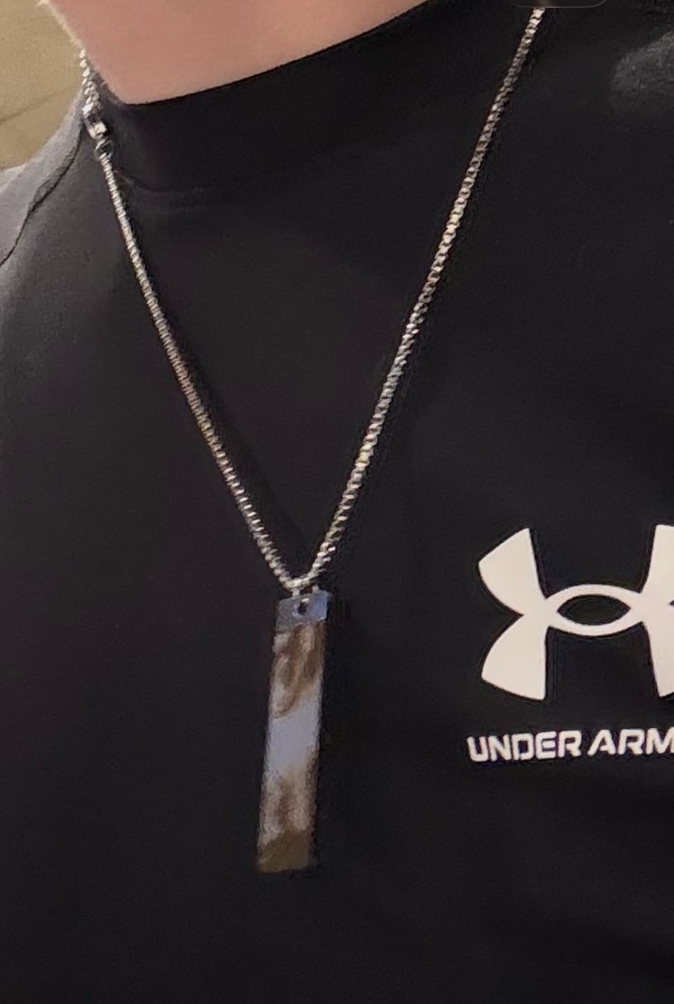 Customer photo review of Personalized Eye Photo Necklace