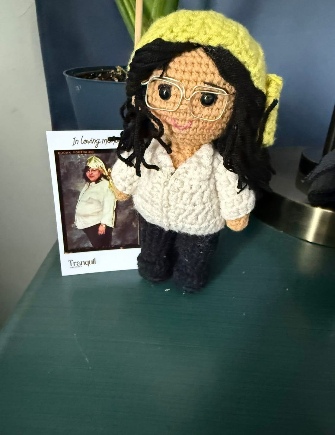 Customer photo review of Tranquil® - Personalized Crochet Doll with Photo Card (Christmas CUT-OFF: Nov 25th)