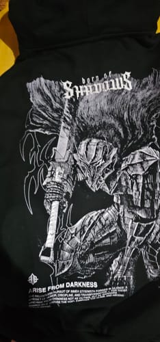 Customer photo review of Berserk 'The Black Swordsman' Oversized Hoodie