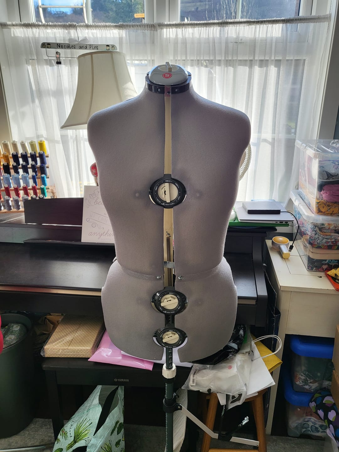 Customer photo review of Singer DressWork Adjustable Dress form - Medium to Large - Grey - Size 14 to 22