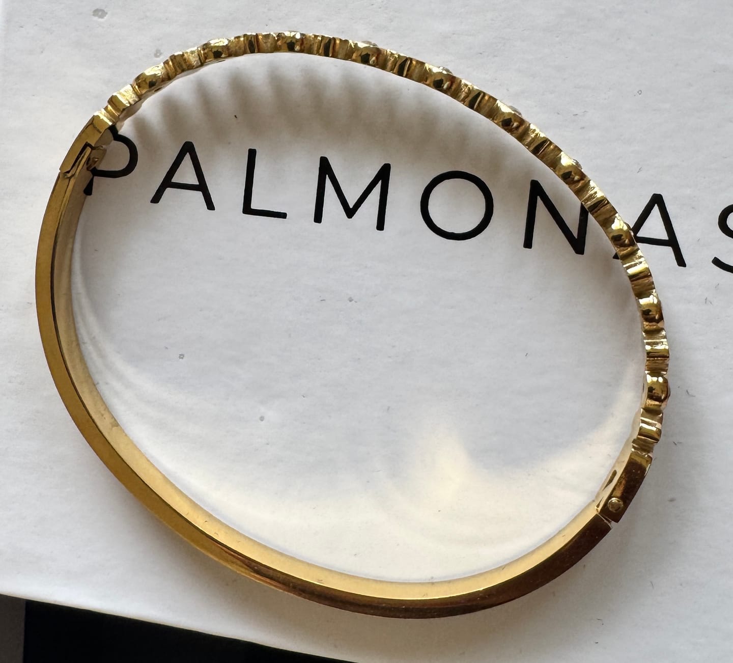 Customer photo review of Dazzling Stone Bangle Bracelet