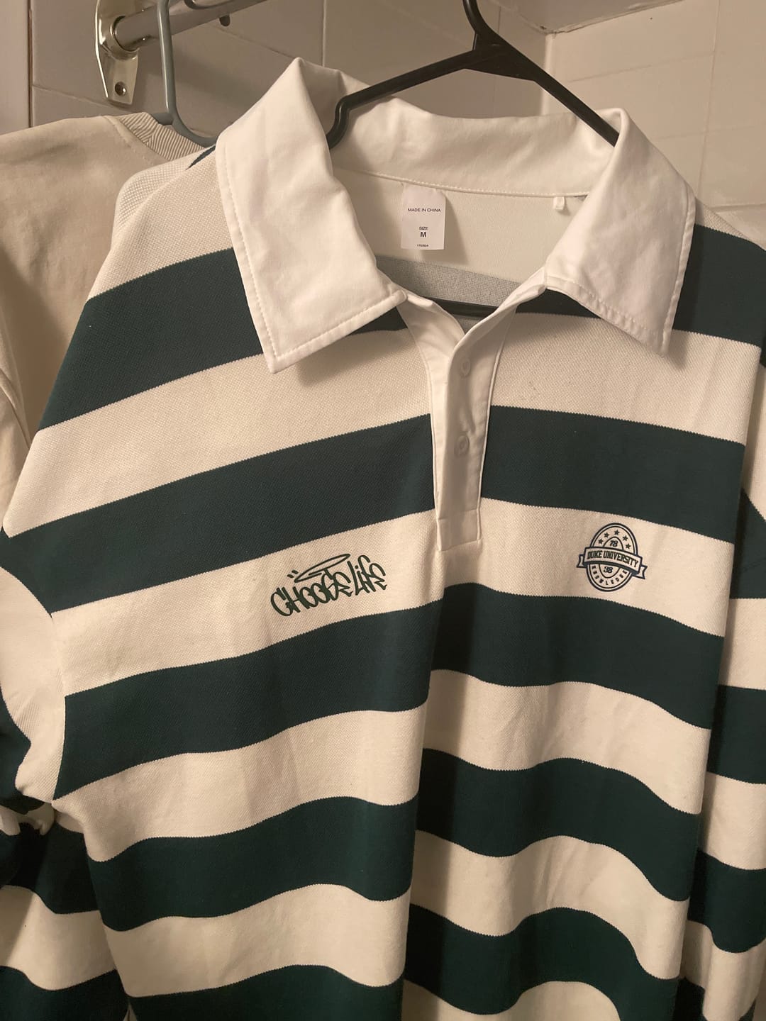 Customer photo review of Green Rugby Polo Shirt | Inflation Streetwear
