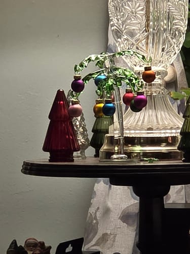 Customer photo review of Glass Whimsical Christmas Palm Tree 9