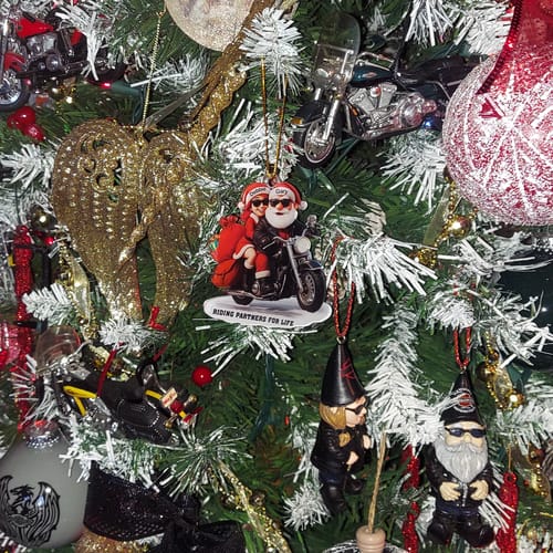 Customer photo review of Personalized Acrylic Motorcycle Couple Ornament - Christmas Tree Decorations Perfect For Motorcycle Rider