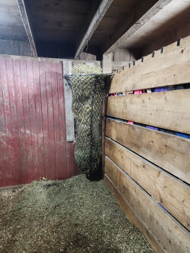 Customer photo review of Hay Chix® Hay Rack Frame & Hardware