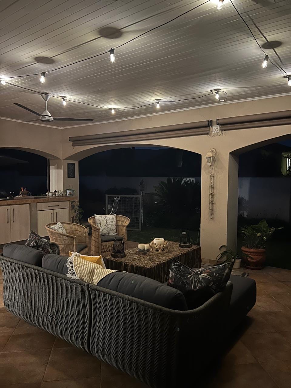 Customer photo review of Black String Solar Fairy Lights