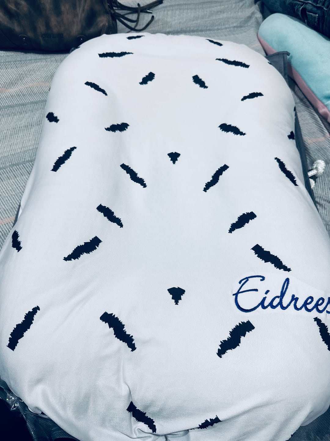 Customer photo review of Organic Kapok Infant Lounger | Co-Sleeping, Lounging, Play-Time