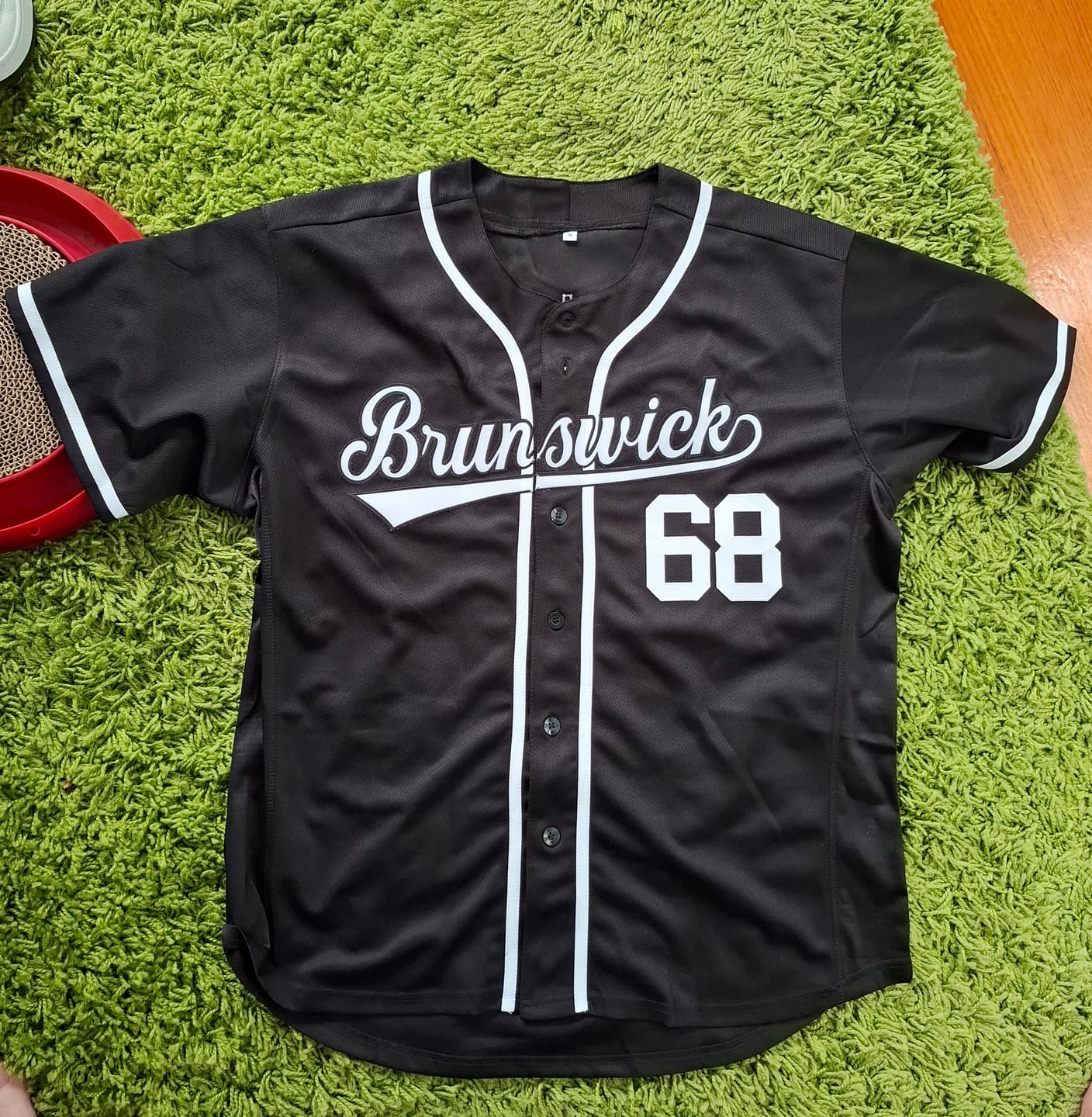 Customer photo review of Custom Black White Classic Style Authentic Baseball Jersey