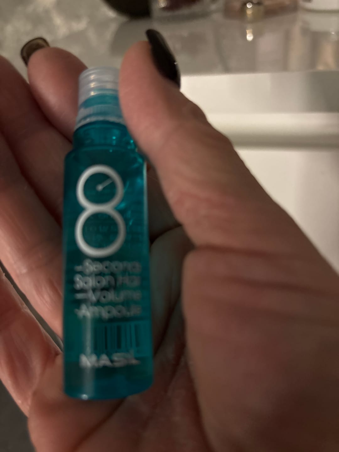 Customer photo review of Maska-filleri priekš matu apjomam Masil 8 Seconds Salon Hair Volume Ampoule