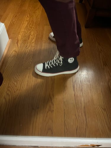 Customer photo review of All-American High-Top Antique Black/Crimson