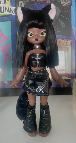 Customer's KICO Urban Cat Girl action figure, the Black Cat version, in a detailed all-black outfit with cat ears and tail.