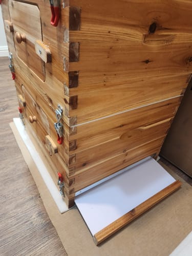 Customer photo review of Ventilated 2 pack 10 Frame Beehive Screened Bottom Board with Wax Dipping for Improved Airflow in Beekeeping