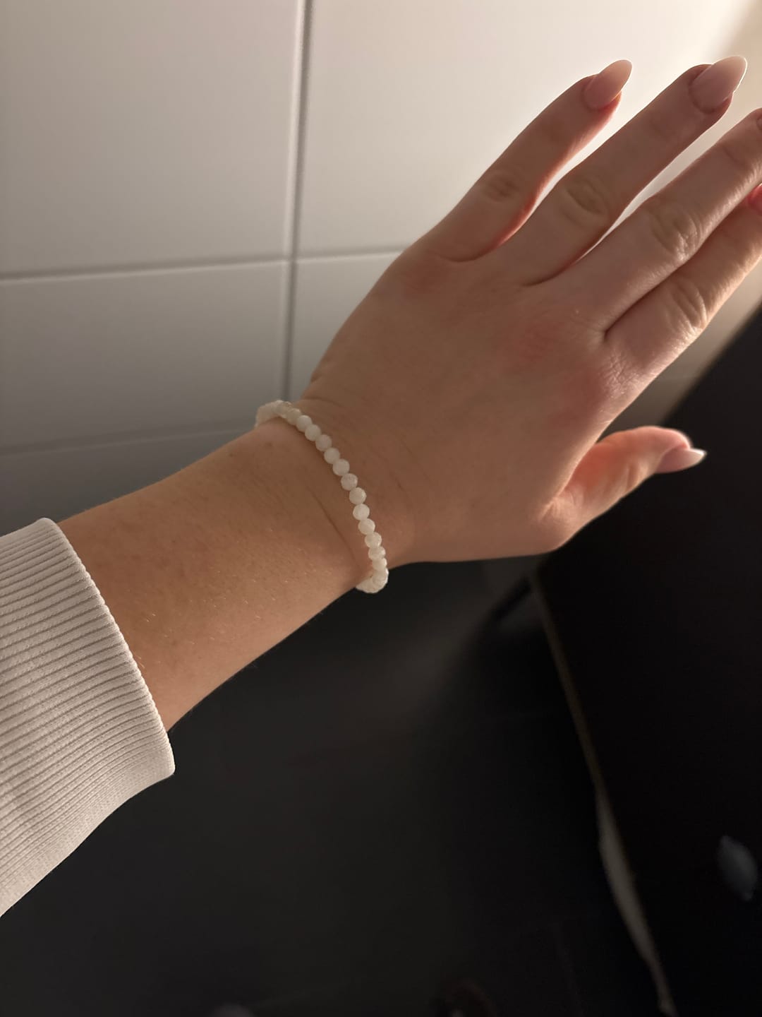 Customer photo review of Mondstein Armband - Naturperlen