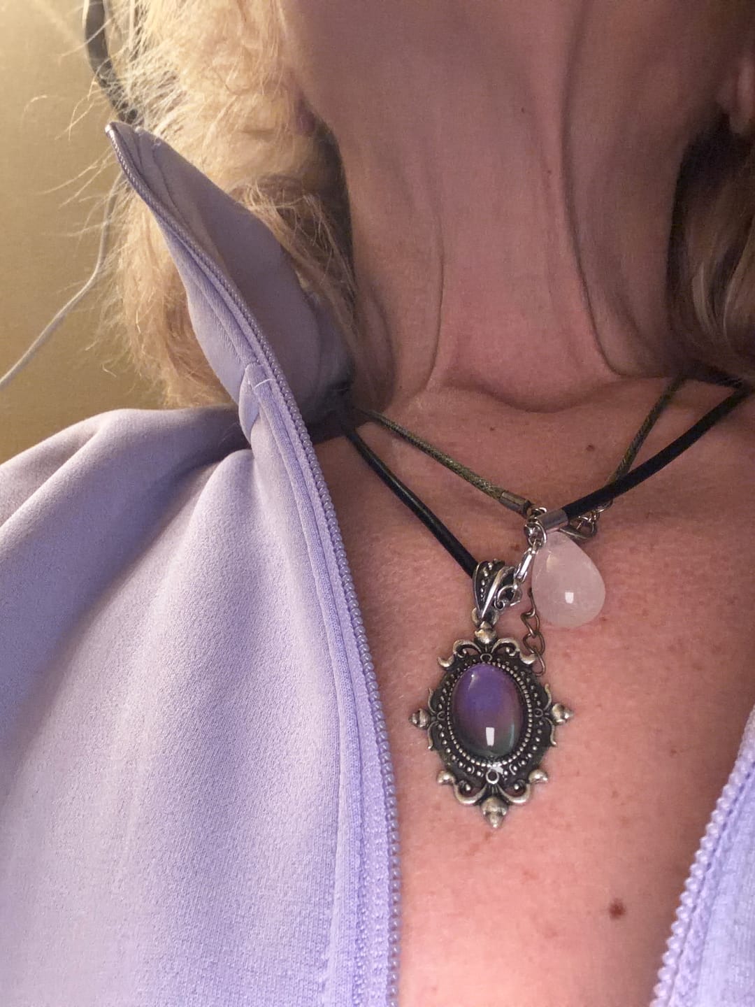 Customer photo review of Aura Mood Changing Necklace