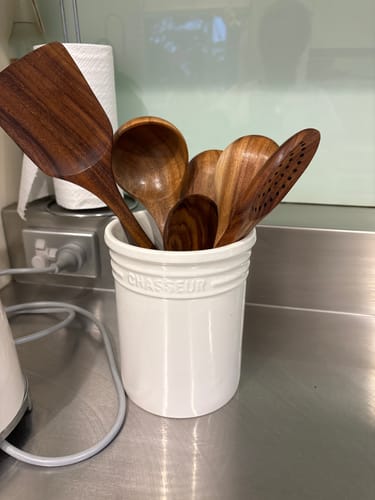 Customer photo review of Wooden Teak Utensils Set - 50% OFF SALE