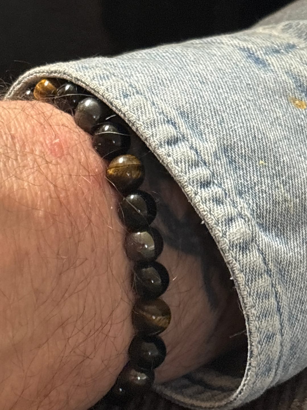 Customer photo review of Schutz Armband: Turmalin, Tigerauge, Hämatit | Dreifach Schutz