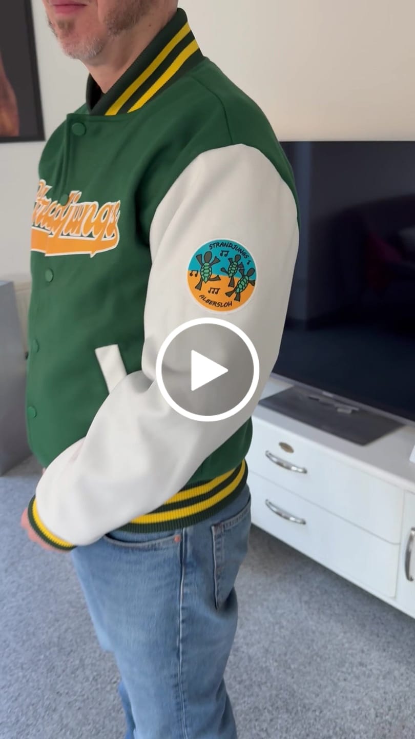 Customer video review of Maßgeschneidertes Kelly Grün Weiß Jacke