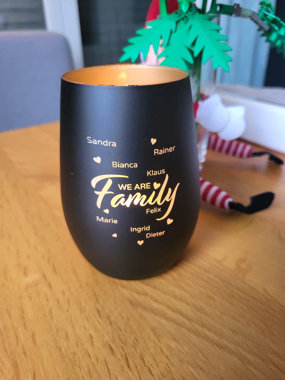 Customer photo review of Familie - Personalisiertes Windlicht