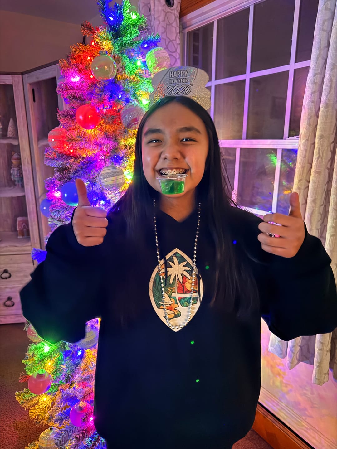 Customer photo review of Guam Seal Floral Adult Heavy Blend Pullover Hoodie
