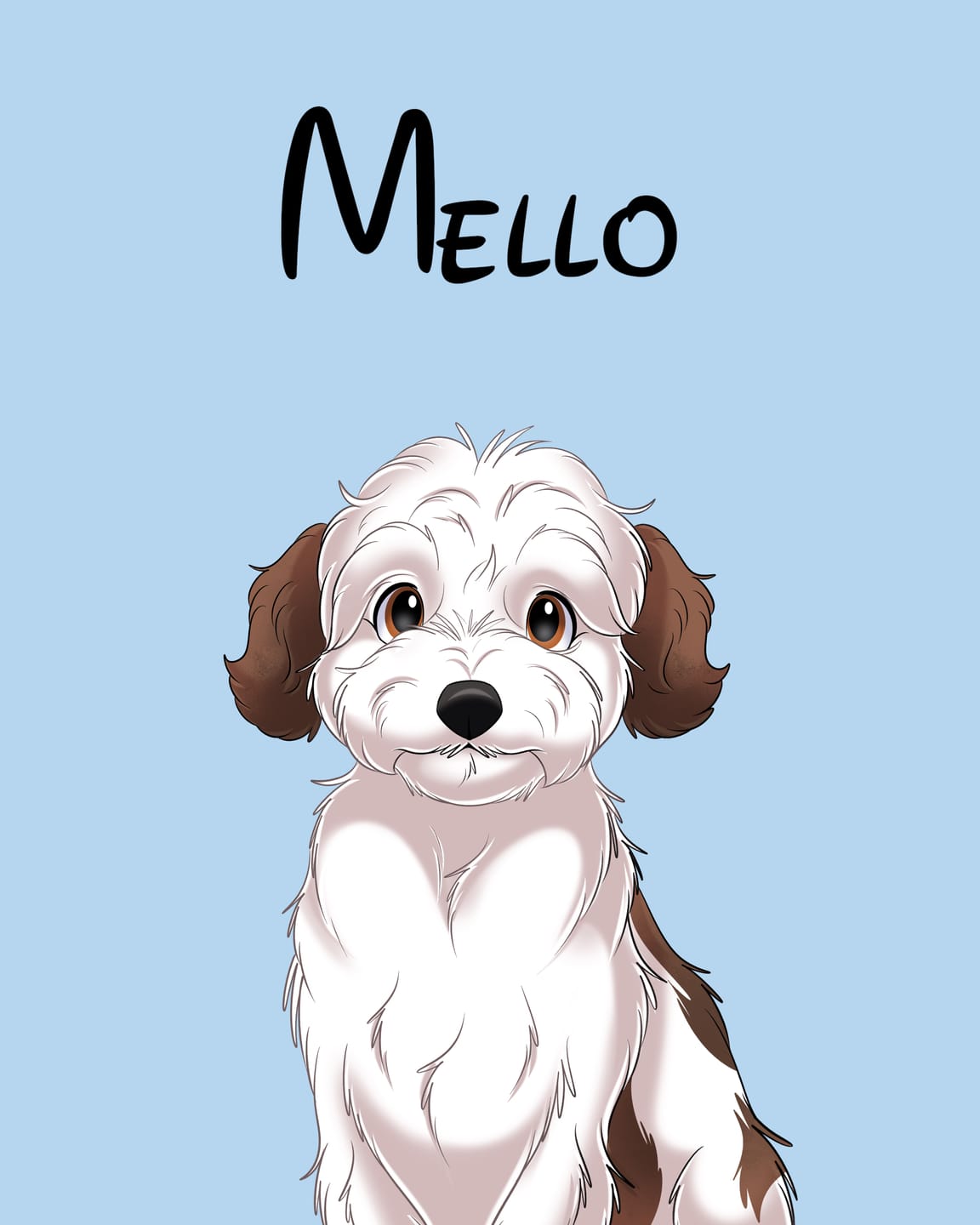 Customer photo review of Disneyfy Pet Cartoon Hand Drawn Portrait