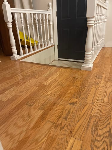 Customer photo review of Boloria North American Gray DIY Stair Runner