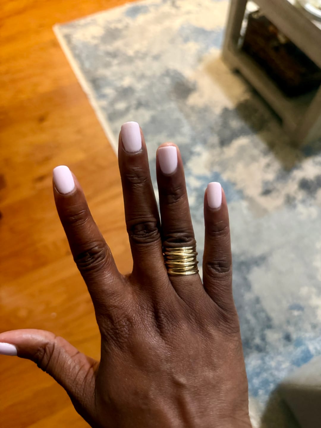 Customer photo review of Chunky Wrap Wide Band Ring Gold Plated
