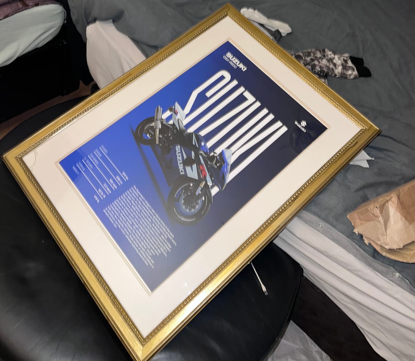 Customer photo review of Editorial Custom Motorcycle Poster – Artist Handmade