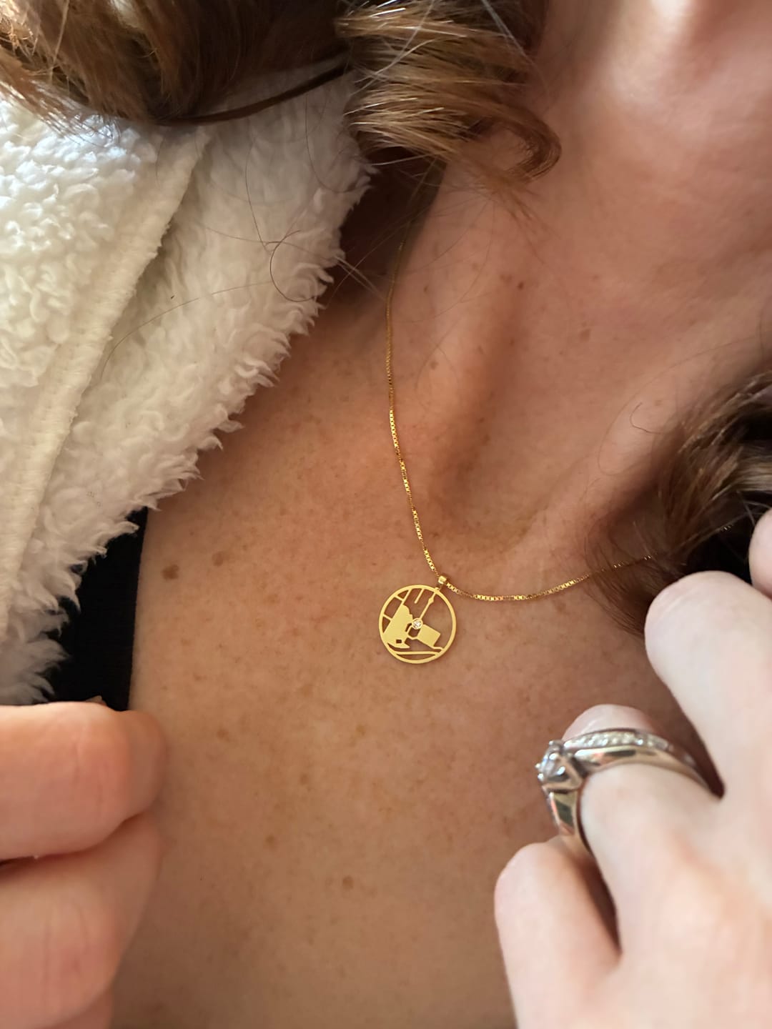 Customer photo review of Your Map Jewelry